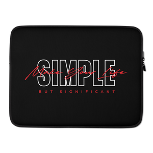 15″ Make Your Life Simple But Significant Laptop Sleeve by Design Express