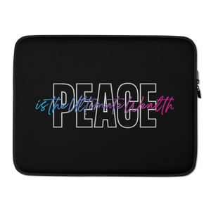 15″ Peace is the Ultimate Wealth Laptop Sleeve by Design Express