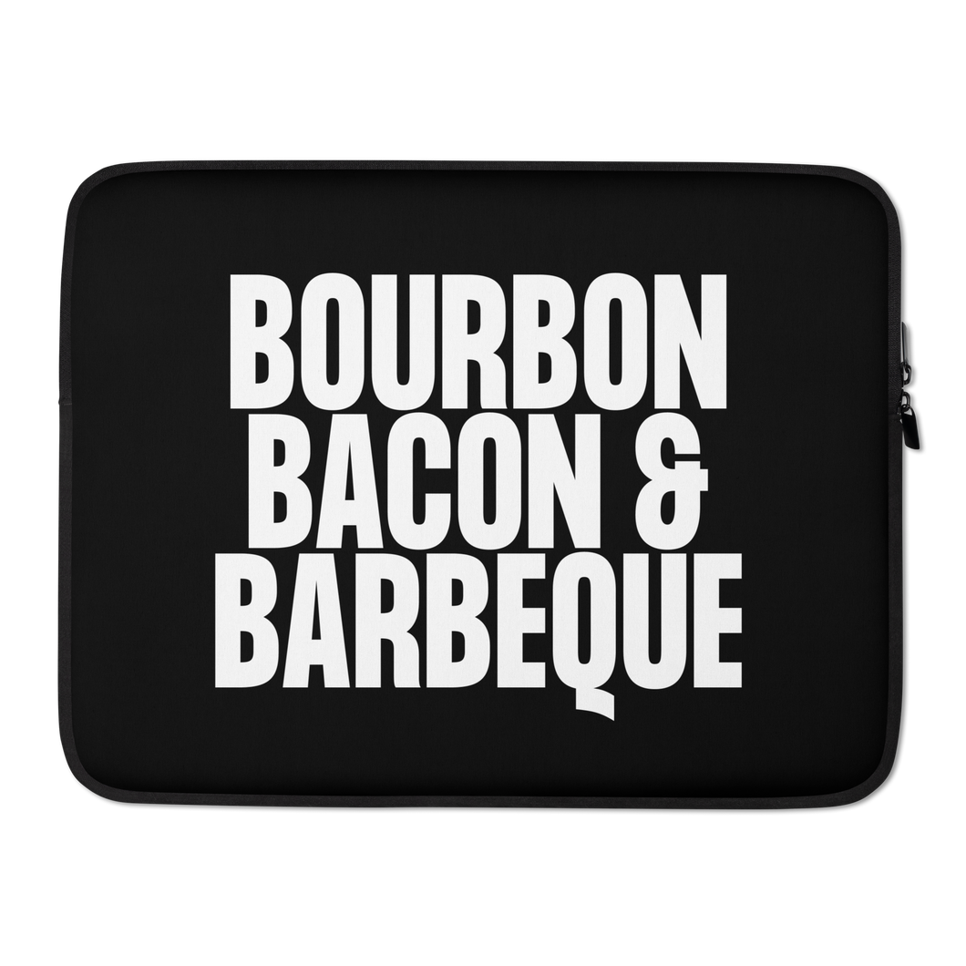 Bourbon Bacon & Barbeque (Funny) Laptop Sleeve