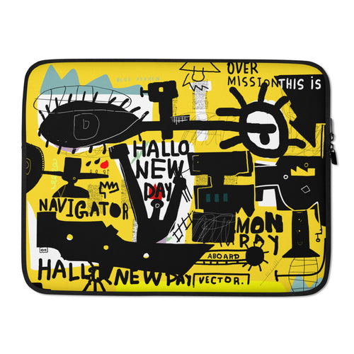 15 in Basquiat Style Laptop Sleeve by Design Express