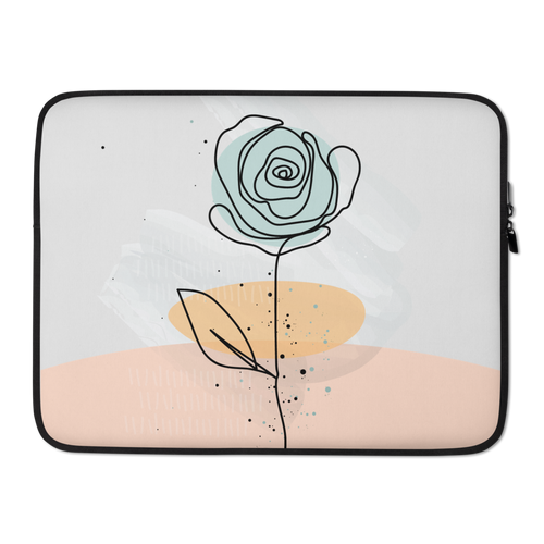 15 in Pasty Flower Line Laptop Sleeve by Design Express