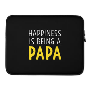 15 in Happiness is Being a Papa (Funny) Laptop Sleeve by Design Express