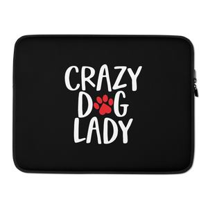 15 in Crazy Dog Lady (Dog lover) Funny Laptop Sleeve by Design Express