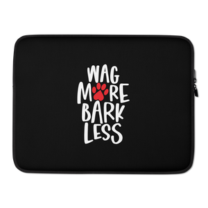 15 in Wag More Bark Less (Dog lover) Funny Laptop Sleeve by Design Express