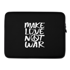 15 in Make Love Not War (Funny) Laptop Sleeve by Design Express