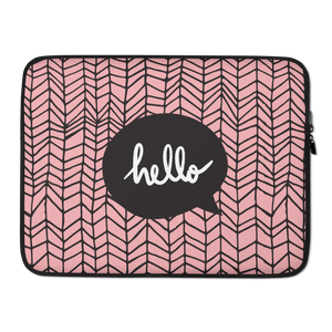 15 in Hello Laptop Sleeve by Design Express