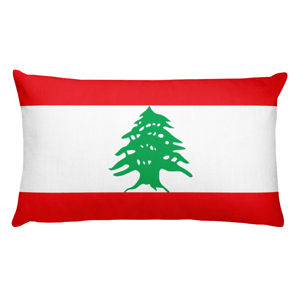 Default Title Lebanon Flag Allover Print Rectangular Pillow Home by Design Express