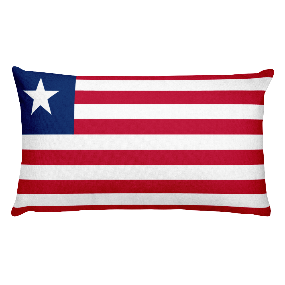 Default Title Liberia Flag Allover Print Rectangular Pillow Home by Design Express