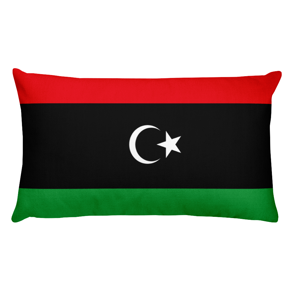 Default Title Libya Flag Allover Print Rectangular Pillow Home by Design Express