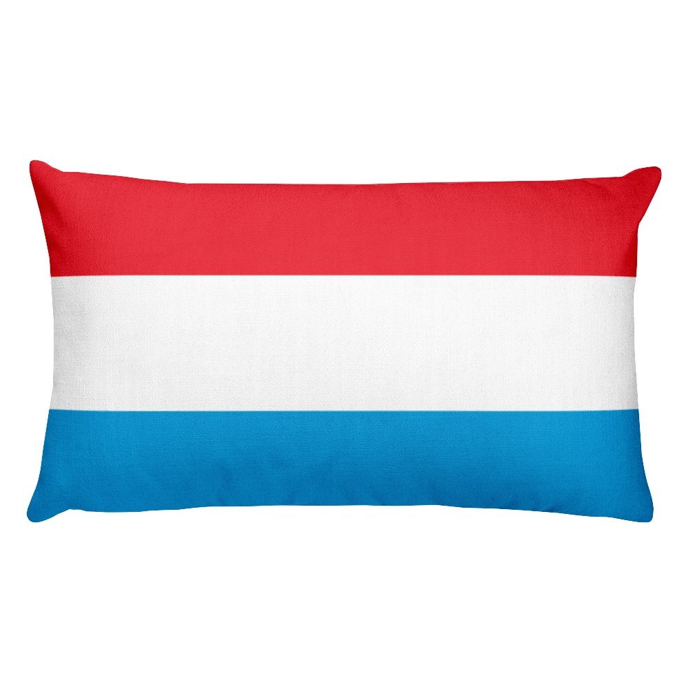Default Title Luxembourg Flag Allover Print Rectangular Pillow Home by Design Express