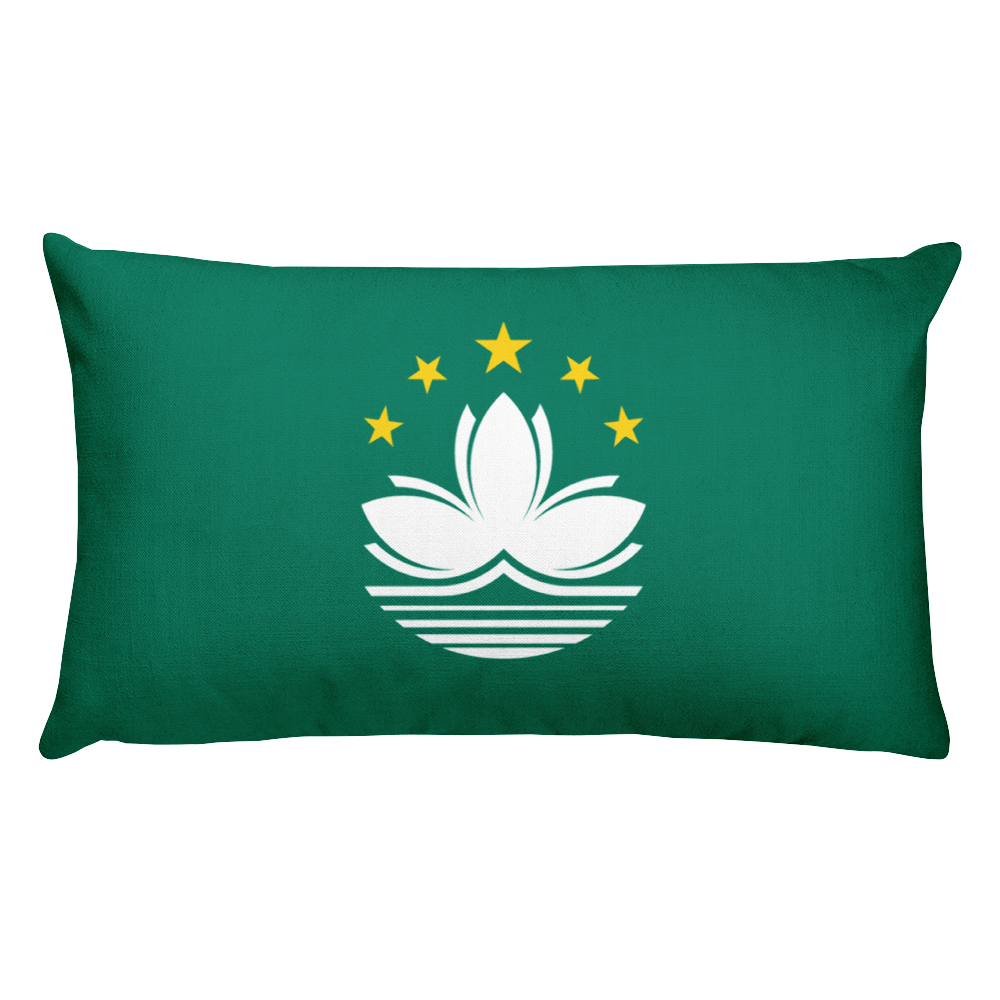 Default Title Macau Flag Allover Print Rectangular Pillow Home by Design Express