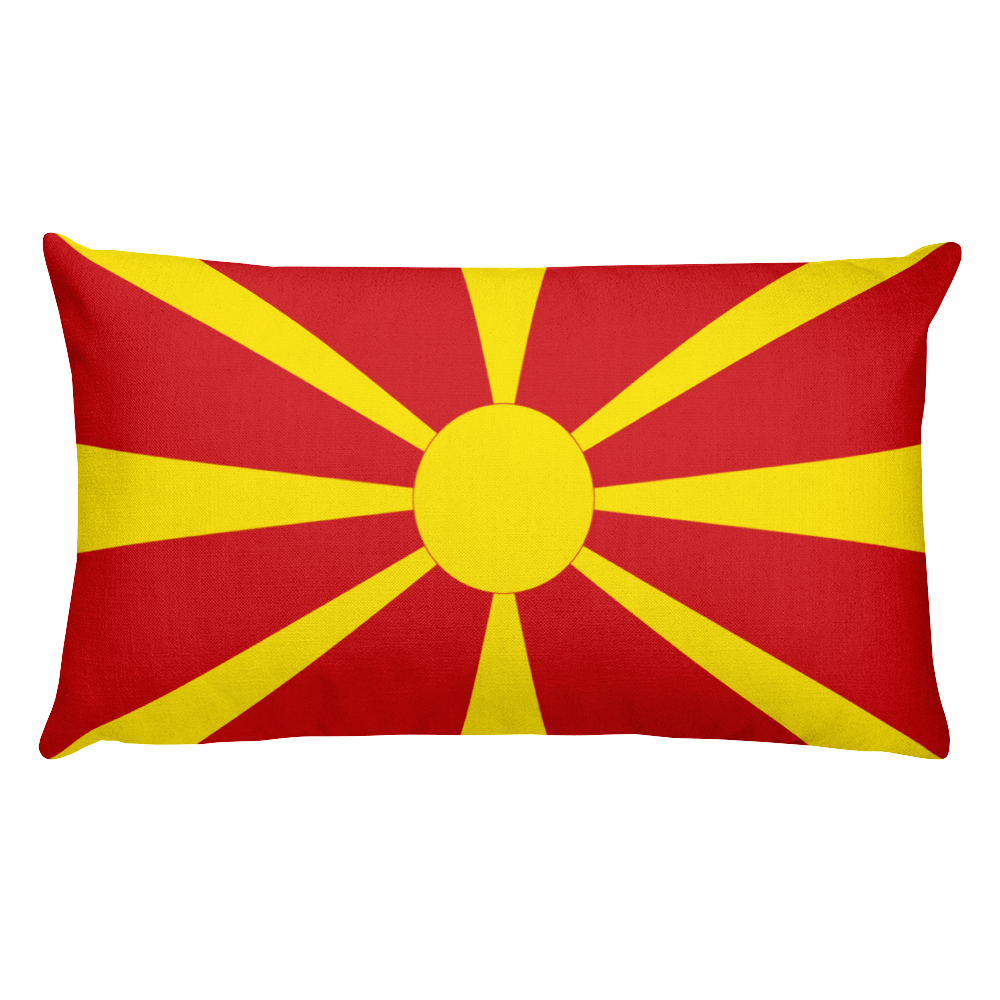 Default Title Macedonia Flag Allover Print Rectangular Pillow Home by Design Express