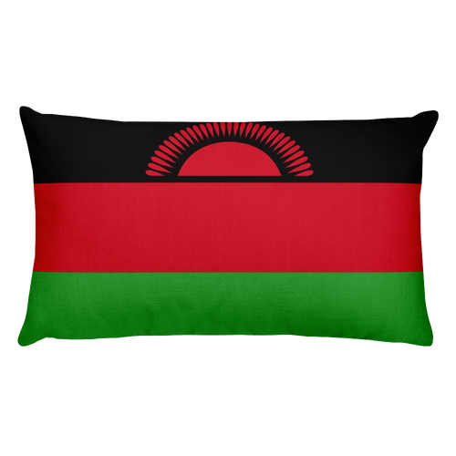 Default Title Malawi Flag Allover Print Rectangular Pillow Home by Design Express