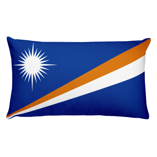 Default Title Marshall Islands Flag Allover Print Rectangular Pillow Home by Design Express