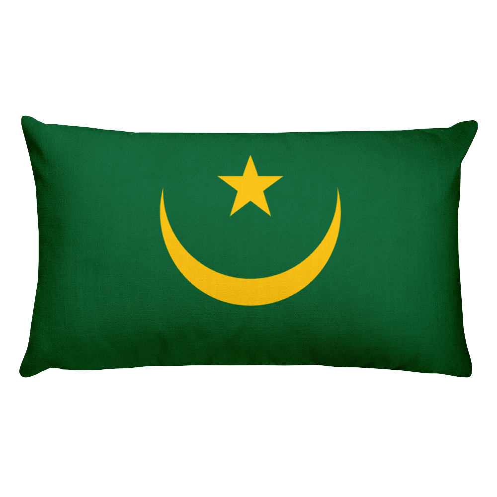 Default Title Mauritania Flag Allover Print Rectangular Pillow Home by Design Express