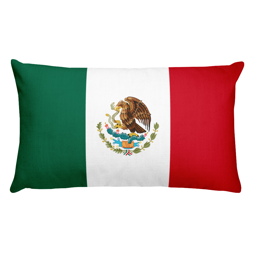 Default Title Mexico Flag Allover Print Rectangular Pillow Home by Design Express