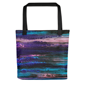 Default Title Purple Blue Abstract Tote Bag by Design Express