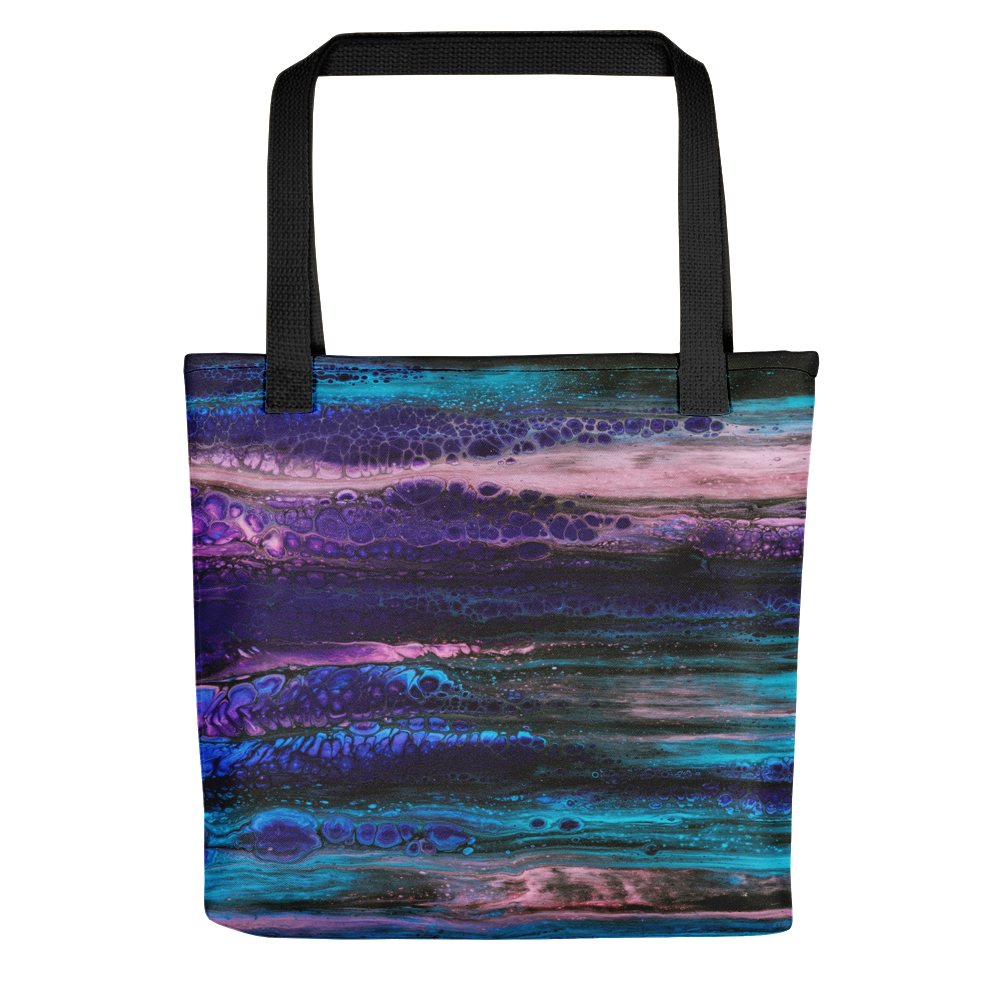 Default Title Purple Blue Abstract Tote Bag by Design Express