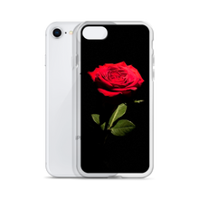 Red Rose on Black iPhone Case by Design Express