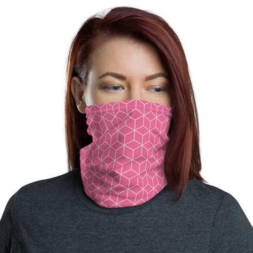 Default Title Diamond Candy Pink Pattern Neck Gaiter Masks by Design Express