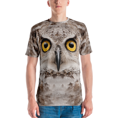 XS Great Horned Owl Men's T-shirt by Design Express