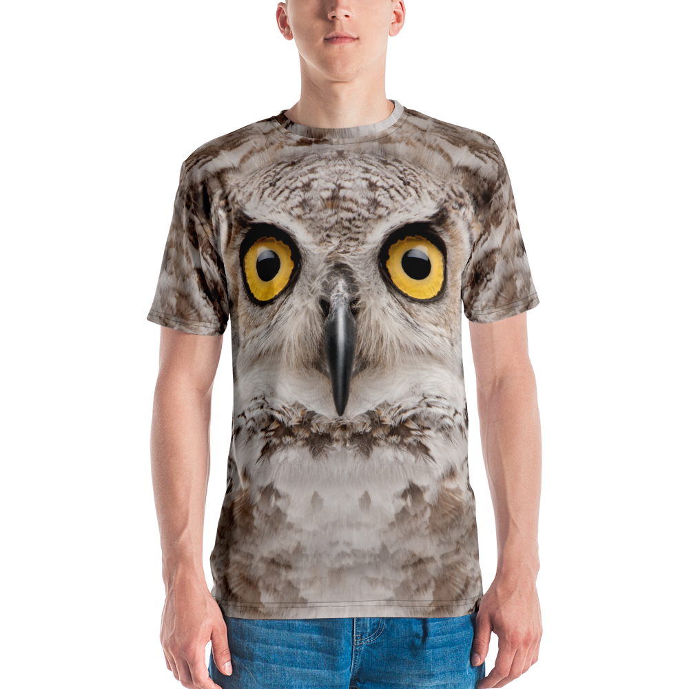 XS Great Horned Owl Men's T-shirt by Design Express