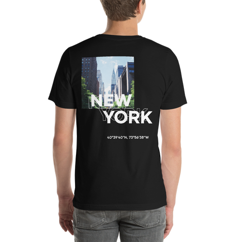 New York Coordinates Unisex Black T-Shirt by Design Express