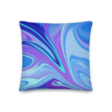18×18 Purple Blue Watercolor Premium Pillow by Design Express