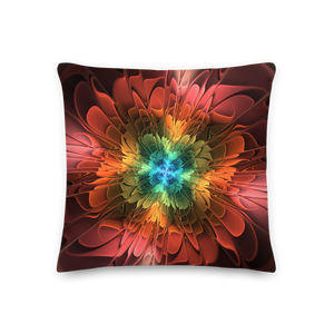 Abstract Flower 03 Square Premium Pillow by Design Express