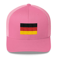 Pink Germany Flag Embroidered Trucker Cap by Design Express