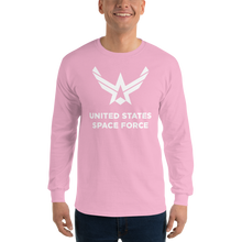 Light Pink / S United States Space Force "Reverse" Long Sleeve T-Shirt by Design Express
