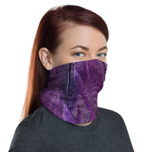 Purple Feathers Neck Gaiter Masks by Design Express