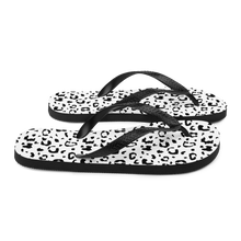 Black & White Leopard Print Flip-Flops by Design Express