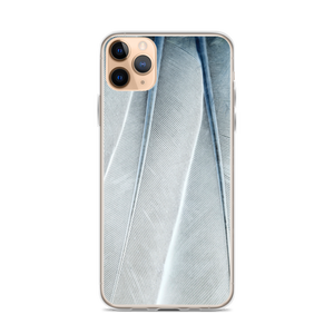 iPhone 11 Pro Max White Feathers Texture iPhone Case by Design Express