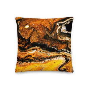 Yellow Orange Abstract Premium Pillow by Design Express