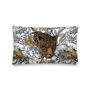 Leopard Head Rectangle Premium Pillow by Design Express
