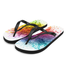 S Rainbow Paint Splash Flip-Flops by Design Express