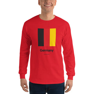 Red / S Germany "Block" Long Sleeve T-Shirt by Design Express