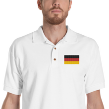 White / S Germany Flag Embroidered Polo Shirt by Design Express