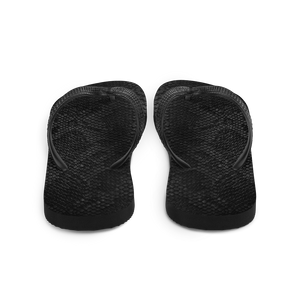Black Snake Skin Flip-Flops by Design Express