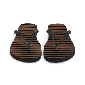 Horizontal Brown Wood Flip-Flops by Design Express