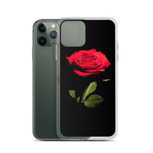 Red Rose on Black iPhone Case by Design Express