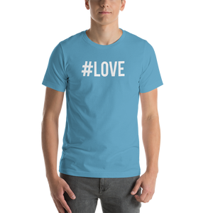 Ocean Blue / S Hashtag #LOVE Short-Sleeve Unisex T-Shirt by Design Express