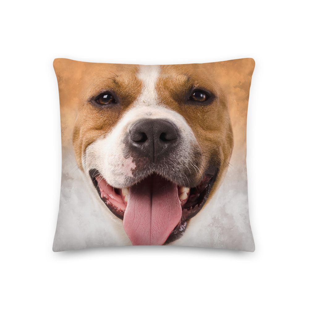 18×18 Pit Bull Dog Premium Pillow by Design Express