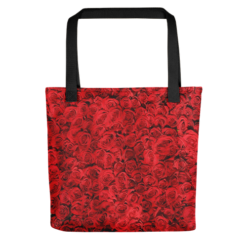 Default Title Red Rose Pattern Tote Bag by Design Express