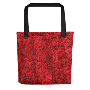 Default Title Red Rose Pattern Tote Bag by Design Express