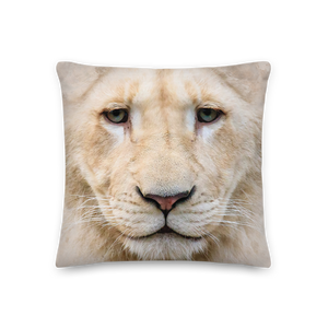 18×18 White Lion Premium Pillow by Design Express