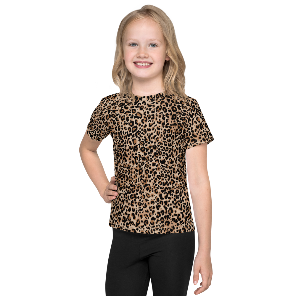 2T Golden Leopard Kids T-Shirt by Design Express