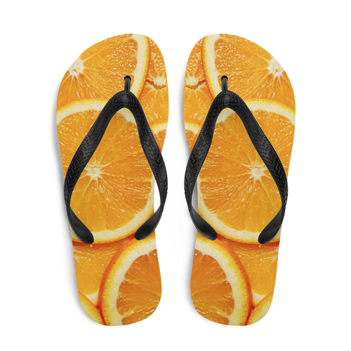 Sliced Orange Flip-Flops by Design Express