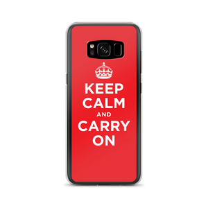 Samsung Galaxy S8 Keep Calm and Carry On Red Samsung Case by Design Express
